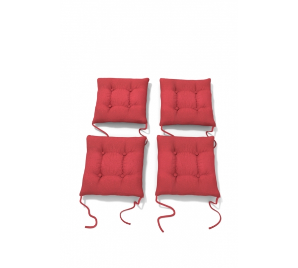 4'lü Sandalye Minderi Kırmızı